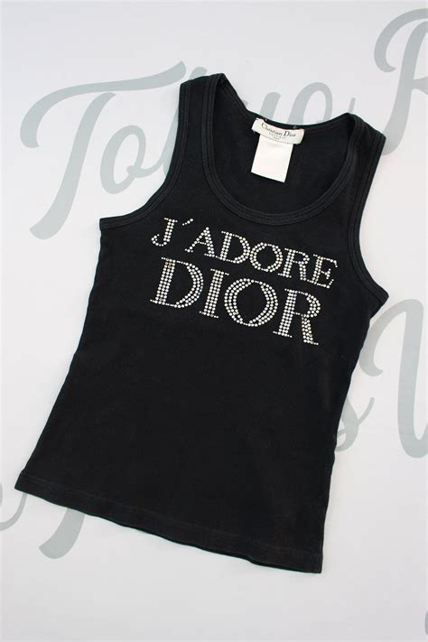 j'adore dior rhinestone shirt|authentic christian dior tops.